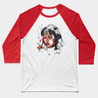 Mia | uma thurman | pulp fiction | movie star art | celebrity abstract masterpiece by tyler tilley Baseball T-Shirt